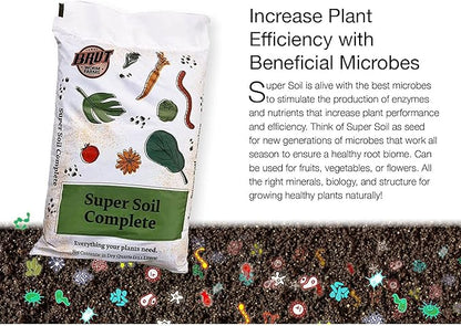 Brut Organic Potting Soil – 1 CF – Everything Your Plants Need in one Bag. Indoor and Outdoor Container Plants. 8 Pack