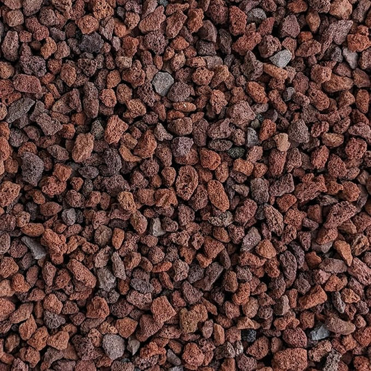 Red Lava Rocks for Plants Natural Horticultural Volcanic Rock (1/4" Size) (Mined in USA) (5-lb Bag)