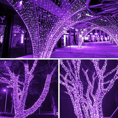 String Lights, 2 Pack Battery Operated String Lights with Remote Timer Waterproof 8 Modes String Lights for Bedroom,Garden,Party,Xmas Tree Indoor Outdoor Decorations (Purple, 36)