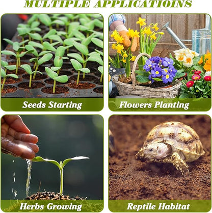 ZeeDix 200Pcs (30mm) Compressed Coco Coir Fiber Potting Soil Seed Starters - Organic Coco Coir Pellet Fiber Soil for Planting Bonsai, Herbs, Flowers and Vegetables