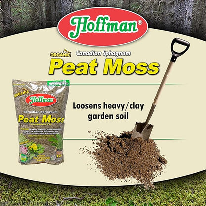 Hoffman 15503 Canadian Sphagnum Peat Moss, 10 Quarts (5-Pack)
