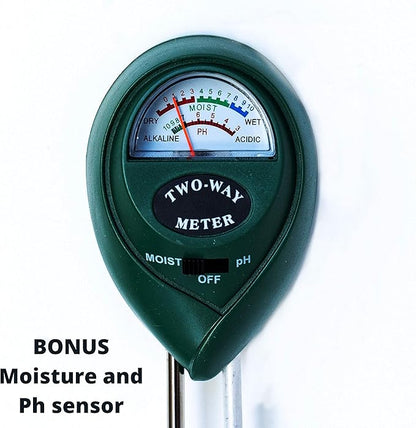 4 Large Plant Watering Globes - Plant Watering Devices - Plant Watering Bulbs - Self Watering Spikes - Self Watering Planter Insert - Hand Blown Glass - Free Moisture Meter by Cotswold Homeware