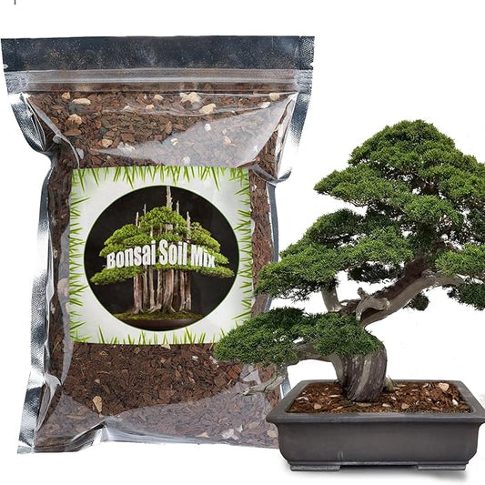 Bonsai Soil Mix Ready to Use (1qt), Premium Fast Draining Organic All Purpose Potting Mix for All Varieties of Bonsai