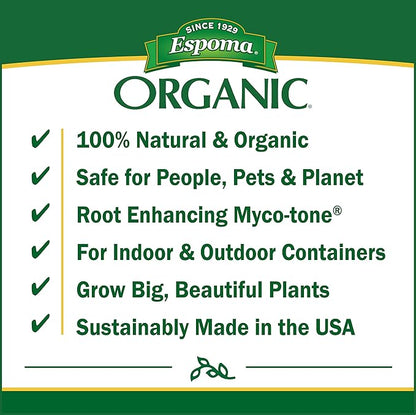 Espoma Organic Cactus Potting Soil Mix, Natural & Organic Soil for Cactus, Succulent, Palm, and Citrus Grown in containers Both Indoors and Outdoors, 4 qt, Pack of 1