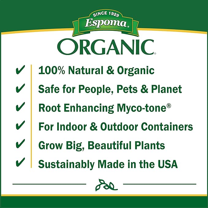 Espoma Organic Potting Soil Mix - All Natural Potting Mix For All Indoor & Outdoor Containers Including Herbs & Vegetables. For Organic Gardening, 4qt. bag. Pack of 1