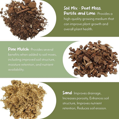 Peace Lily Potting Soil Mix (2 Quarts), for Planting, Growing, or Repotting Peace Lily Plants