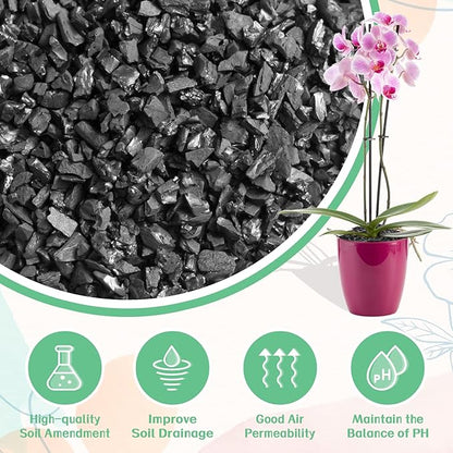 Legigo 10QT All Natural Horticultural Charcoal- Activated Hardwood Plant Charcoal for Soil Amendment, Conditioning Bonsai Soil, Succulent Soil, Terrarium Supplies, Indoor Plant Potting Soil