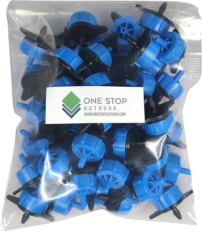 (50-PACK) - 2 Gallons Per Hour Pressure Compensating Drip Emitters - Premium Drippers for Drip Irrigation (2 Gallons Per Hour)