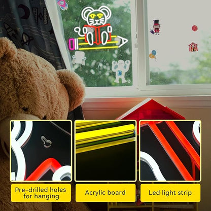 Pencil Mouse Neon Sign Mouse Book Reading Neon Lights for Wall Decor Dimmable Colorful Light Up Sign for Classroom Bookstore Library Bedroom Bookish Museum Teen Gifts (USB Powered 5V/2A)