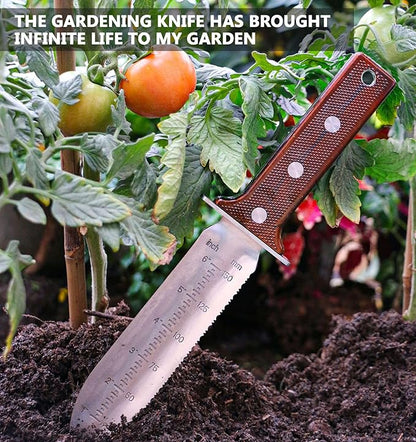 Hori Hori Garden Knife Tool - Stainless Gardening knife,With Sheath Soil Knife,Weeding Knife Yes Garden Digging, for Gardeners 2PACK