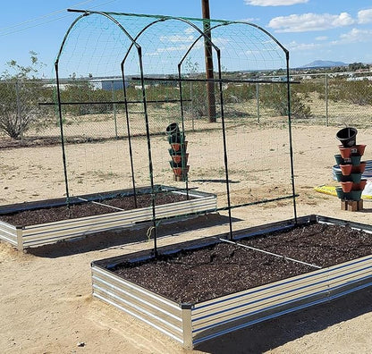 12x2x1.5ft Galvanized Raised Garden Bed,Outdoor Planter Box Metal Patio Kit Planting Bed for Vegetables Flowers Herb,Silver
