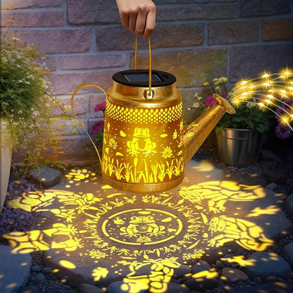 Solar Watering Can Lights Outdoor Garden Decor, Large Frog Hanging Lantern with Shepherd Hook, Waterproof Garden Lights for Outdoor Landscape Pathway Yard, Garden Gift for Mom Grandma