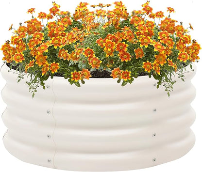 2-Pack 2x1ft Galvanized Raised Garden Bed, Outdoor Planter Bed, Metal Planter Box for Gardening and Planting