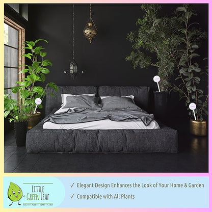 LGL Plant Watering Globes - Automatic Self Watering Globes. Decorative Self Watering Planter Inserts Made From Hand-Blown Durable Glass. Self Watering Spikes to Support Plant Health. 4 Pack, Medium.