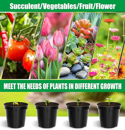 40 Pack 4 Inch Plant Nursery Pots with Mesh Pad, Sturdy Plastic Flower Planter Pots with Drainage Holes, Seed Starter Pots for Planting Seedings Cuttings Succulents Indoor Ourdoor, Black
