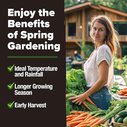 HOME GROWN 6000 Vegetable Seeds for Planting: 12 Spring Varieties of Garden Vegetables in Seed Packets, Garden Seeds for Garden Plants or Hydroponic Seeds - Heirloom Seeds - Non GMO