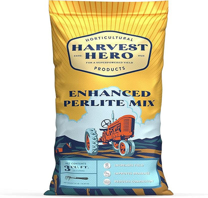 Enhanced Perlite Mix, Soil Amendment That Promotes Robust Growth with Diatomaceous Earth & Essential Nutrients for Plants, Transplanting, Garden Beds and Seedlings (12 QT)