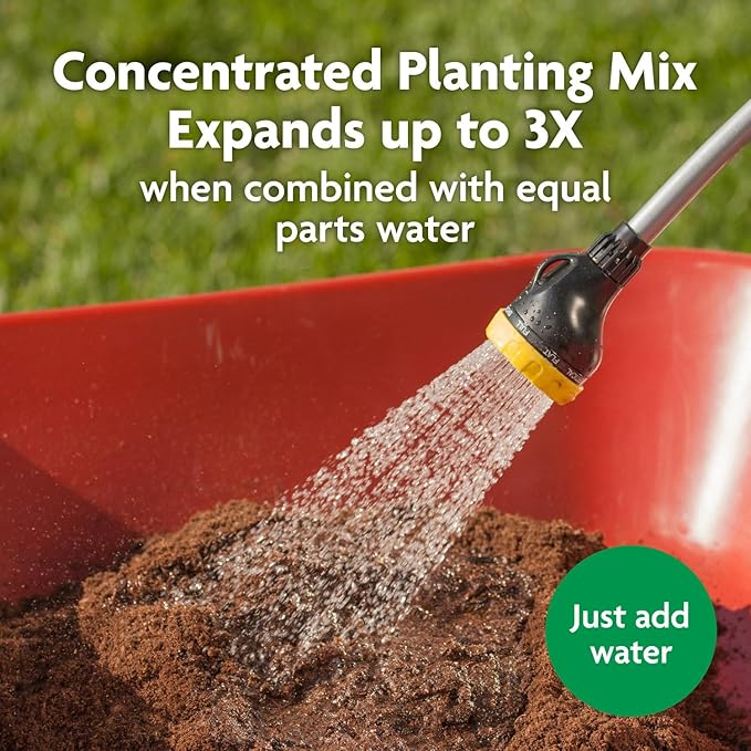 Miracle-Gro Expand 'n Gro Concentrated Planting Mix, Just Add Water for up to 3X Expansion, For Container and In-Ground Use, .67 cu. ft. Expands up to 2 cu. ft.