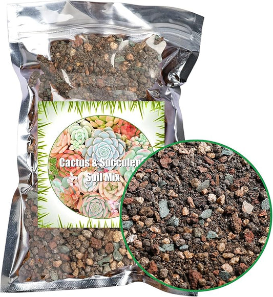 Succulent and Cactus Soil Potting Mix 1.1 LBS, Bonsai Soil Mix Ready to Use, Fast Draining with Added Nutrients