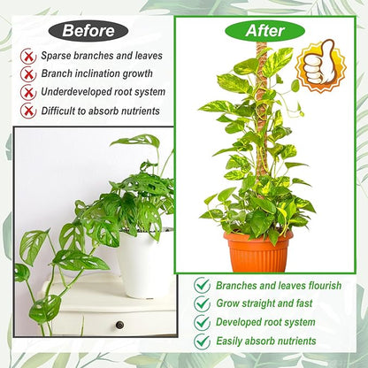 28 Inch Moss Pole, 2 Pack Bendable Moss Pole for Plants Monstera, Climbing Plants Indoor, Support Stakes, Coco Coir Poles, Trellis, Potted Plant Support