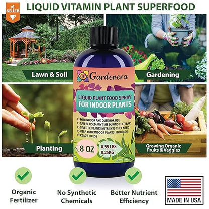 Plant Growth Superfood for Succulents & Cactus with 18 Vitamins & Minerals - Organic Plant Food Fertilizer - Micro-Fungi and Bio-Organisms for Cactus Plant Care & Growth Enhancement - 8oz