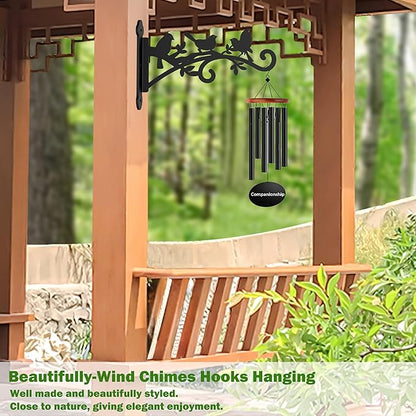 2 Pack Hanging Plant Hanger Outdoor 12-in Bird Feeder Wall Hooks - Heavy Duty Metal Plant Bracket Hook for Hanging Flower Baskets,Wind Chime
