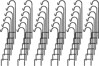 Ashman Shepherd's Hooks 35 Inch (36 Per Pack), Black, Made of Premium Metal for Hanging Solar Lights, Bird Feeders, Mason Jars, Christmas Lights, Lanterns, Garden Stakes and Wedding Décor.