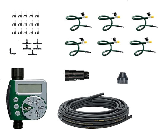 Orbit 56318 Hanging Basket Flex-Mist Watering Kit with Hose-End Timer