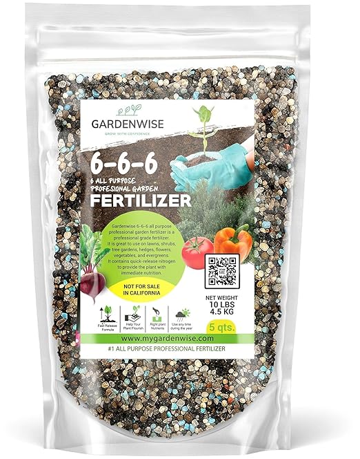 6-6-6 All-Purpose Professional Plant Food Fertilizer; Ideal for Winter Care & Spring Feeding, Perfect Balanced NPK for Indoor and Outdoor Plants (5 QUARTS)