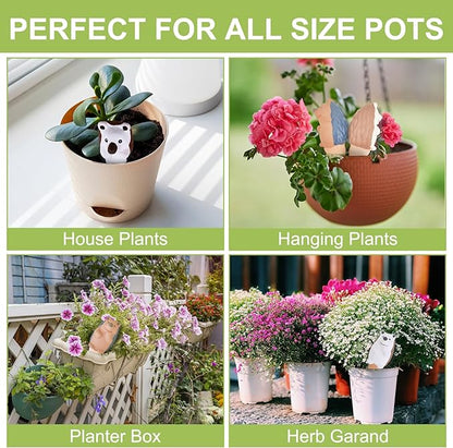 Self Watering Planter Insert Terracotta Watering Spikes Premium Plant Watering Devices Irrigation Dripper Self Watering Spikes Automatic Plant Accessories 4 Packs