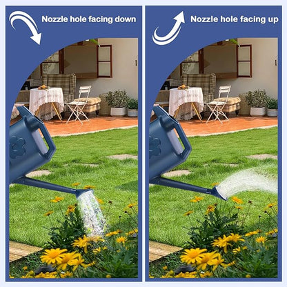 2 Gallon Watering Can for Indoor Plants, Garden Watering Cans for Outdoor Plant House Flower, Modern Plant Watering Can Large Long Spout with Sprinkler Head