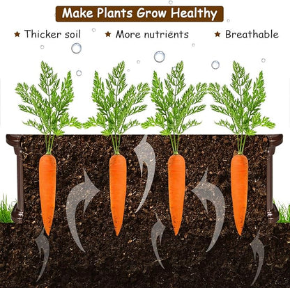 Giantex Raised Garden Bed, Planter for Flower Vegetables, Outdoor Plant Box Patio Backyard, Easy Assembly (48.5''Lx48.5''Wx12''H, Brown)