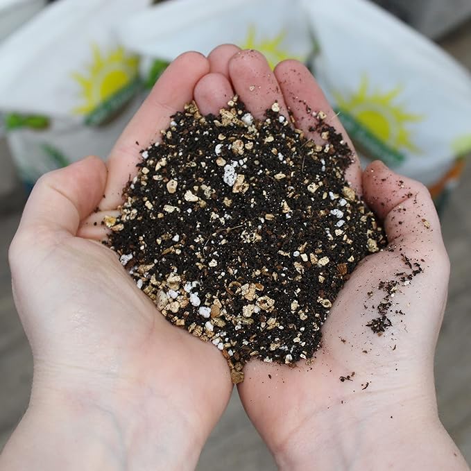 Hanging Planter Potting Soil Mix (4 Quarts), Lightweight Potting Mix Optimized for Indoor/Outdoor Hanging Pots/Baskets
