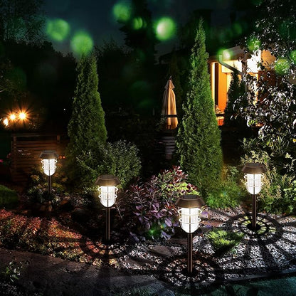 KOOPER Solar Pathway Lights Outdoor, Solar Lights Outdoor, 6 Pack Metal IP65 Waterproof Bright LED Solar Lights for Walkway Garden Yard Patio Decoration, White Light