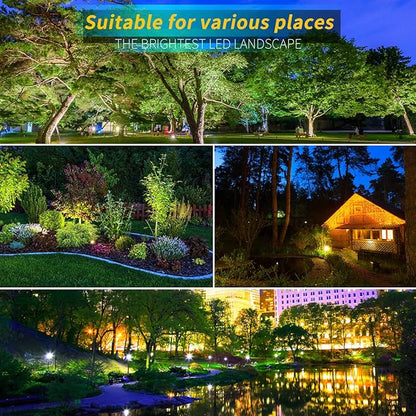 LED Landscape Lights,5W 120V AC Outdoor Pathway Garden Yard Spotlight,IP65 Waterproof Garden Flood Light,Outdoor Spotlight with Stake,UL Cord 5-ft with Plug (Pack of 1, Daylight White)
