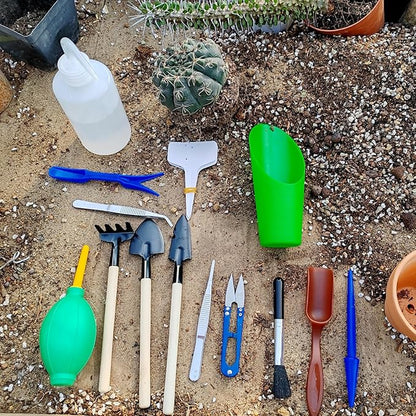 GXXMEI 20PCS/Set Succulent Tools, Mini Garden Tool Set, Transplanting Tools Set, Succulent Care kit for Succulent Miniature Gardening Plant