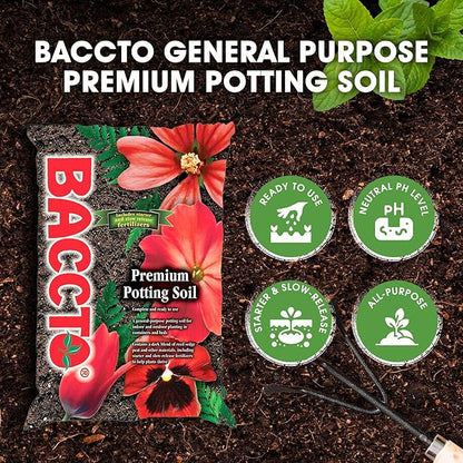 General All Purpose Potting Soil with Perlite for Indoor Outdoor Pots, Planters, Raised Bed, and Container Gardening, 50 Pounds (3 Pack)