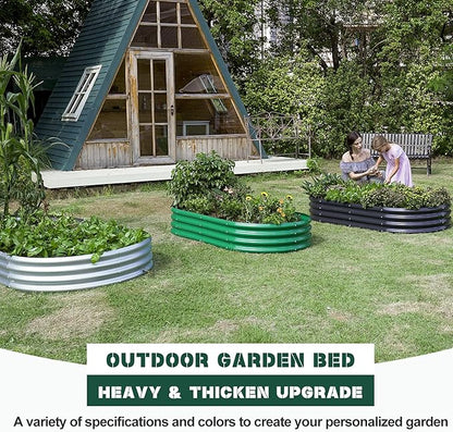 Land Guard Green Raised Bed, 6×3 ft Elevated Planter Box, Raised Beds for Gardening Vegetables（Green）…