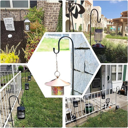 Shepherd-Hooks Adjustable for Bird-Feeder Lantern Plant-Hook Garden-Stake - Plant Stand Hanger for Outdoor Flower Basket, Bird Feeder Hanger Weddings Decor