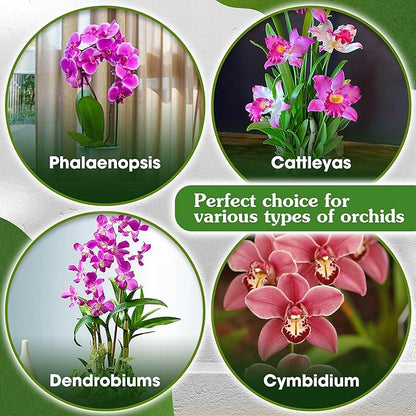 Orchid Potting Mix for Repotting - Pine Bark Mulch, Perlite Stone & Coco Fiber Natural Ingredients - Orchid Bark Potting Mix, Orchid Repotting Kit Drainage Indoor Potting Medium 2QT (4 Quarts)