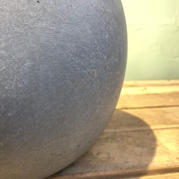 Kante 19.9" Dia Lightweight Concrete Outdoor Round Bowl Planter, Outdoor/Indoor Large Planters Pots with Drainage Hole for Garden Patio Balcony Deck Living Room, Slate Gray