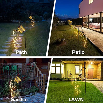 Otdair Solar Watering Can with Lights, Outdoor Garden Decor Waterproof Solar Garden Lights for Outdoor Pathway Yard Lawn Patio Party Decorations Gifts for Mom Grandma Birthday