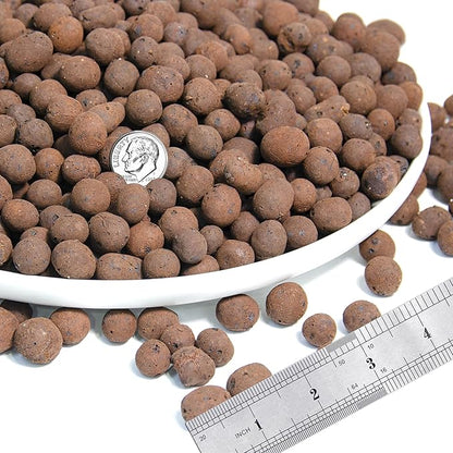 D'vine Dev Ceramic Planter Filler Balls 1.5 Cu. Ft, Expanded Porous Clay Pebbles Beads for Hydroponic, Gardening, Orchids, 97-F-5