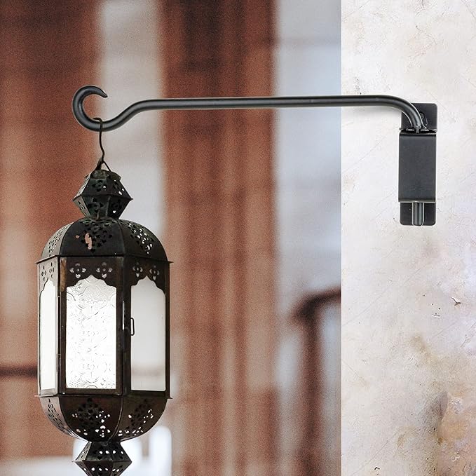 Qiang Ni Swivel Plant Hanger Bracket: Bird Feeder Hanger for Outdoor Wall Mount (12 - B-2pcs, 12 Inch)